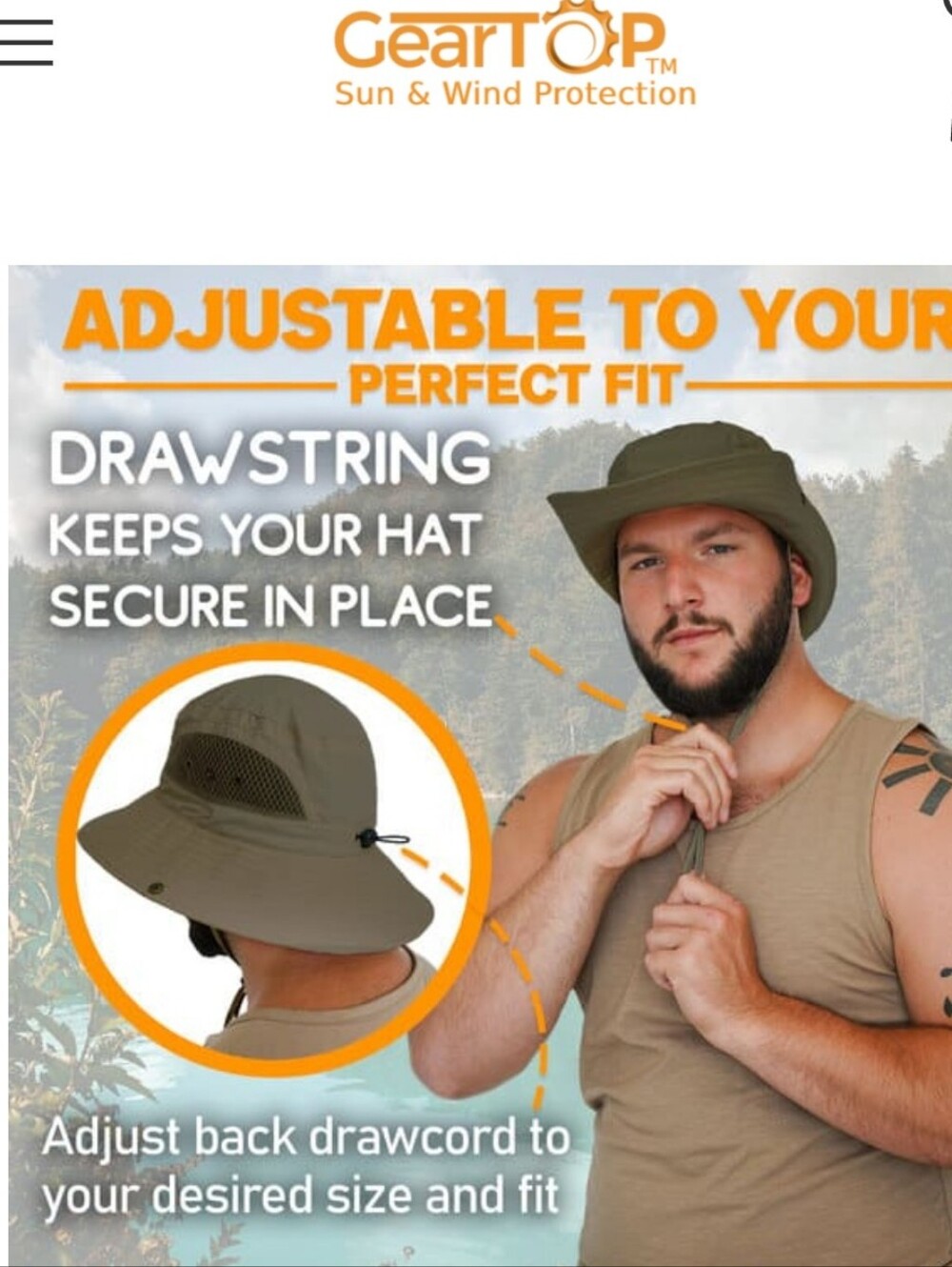 Geartop UPF 50+ Olive Hat